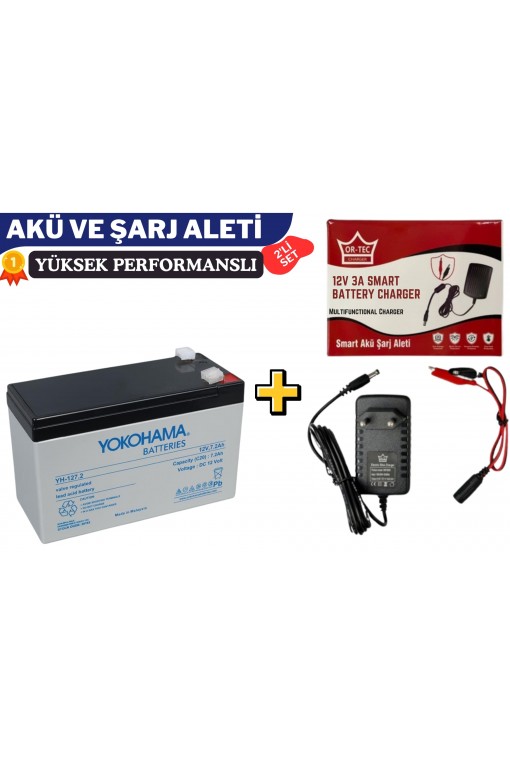 YOKOHAMA 12V 7.2 AH VE 3 AMPER AKÜ ŞARJ CİHAZI YOKOHAMA 12V 7.2 AH VE 3 AMPER AKÜ ŞARJ CİHAZI